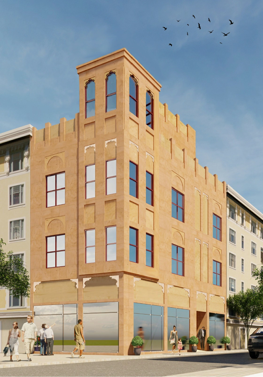 Commercial & Residential Building (G+M+1+R)